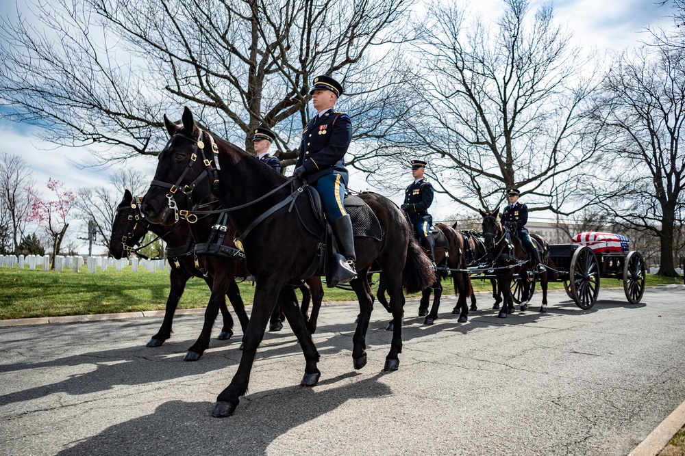 Military Funeral Honors with Funeral Escort are Conducted  for U.S. Marine Corps Cpl. Thomas Cooper in Section 57