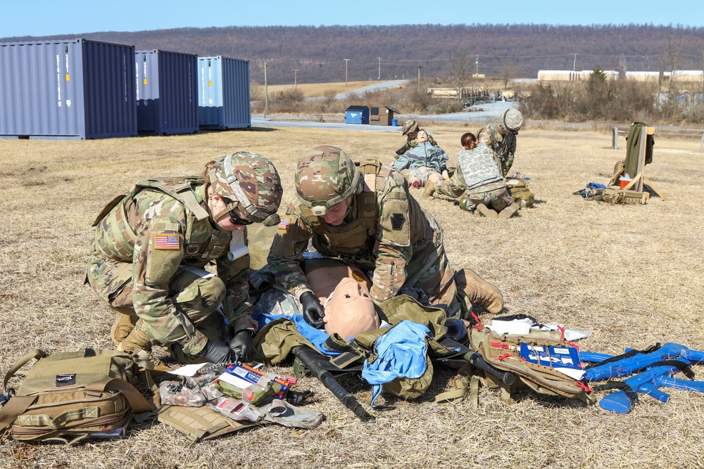 Pennsylvania National Guard medics train as they fight