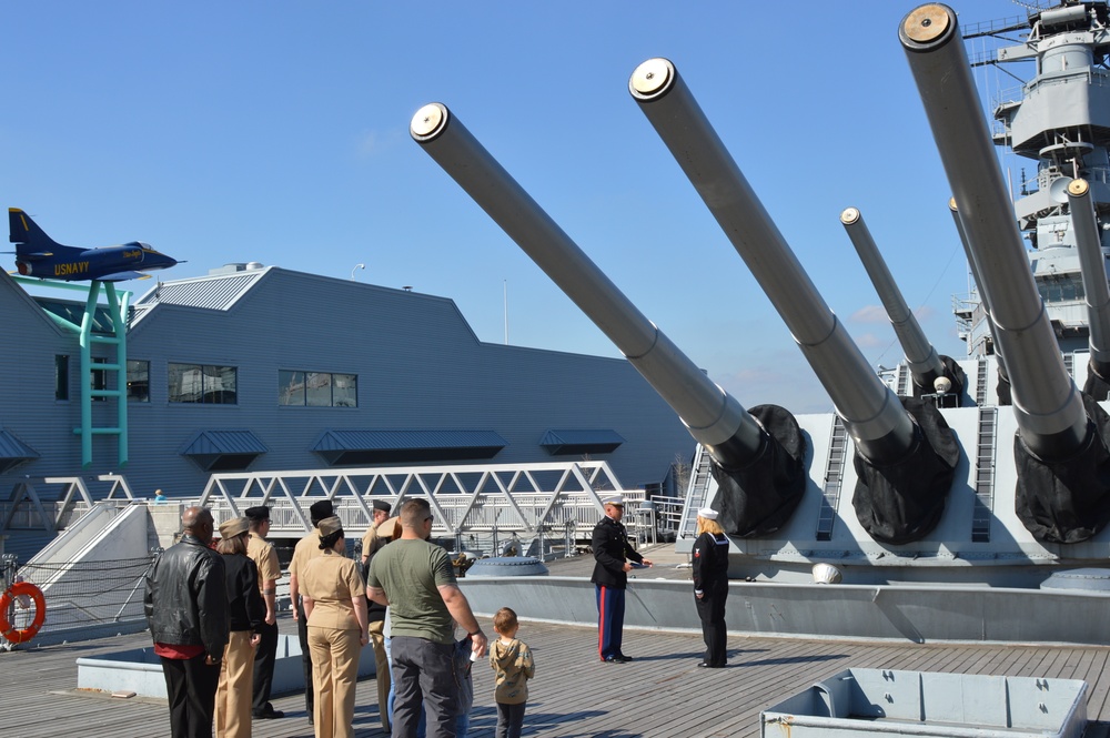 Naval Museum hosts a reenlistment ceremony