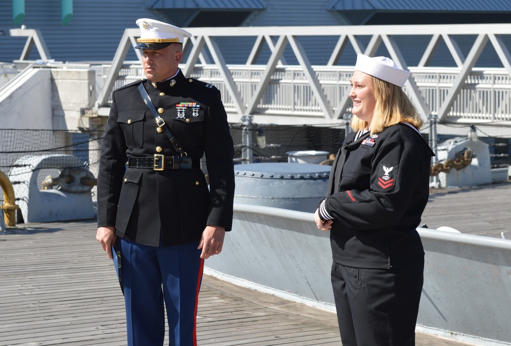 Naval Museum hosts a reenlistment ceremony