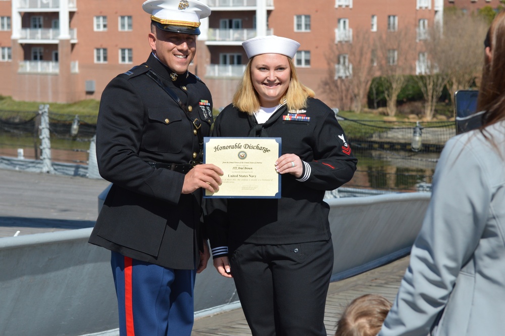 Naval Museum hosts a reenlistment ceremony