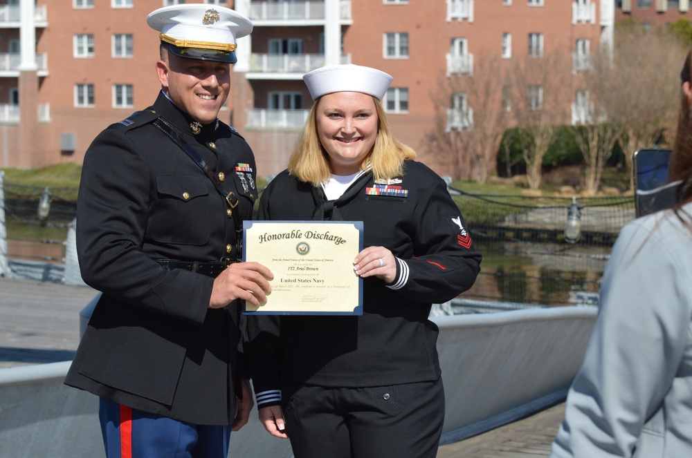 Naval Museum hosts a reenlistment ceremony