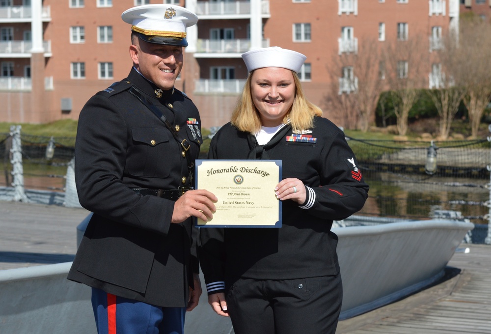 Naval Museum hosts a reenlistment ceremony