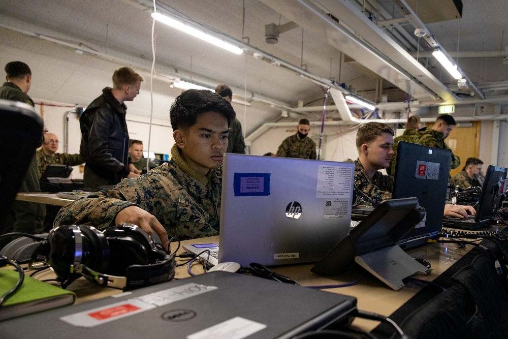 2d MAW Marines Monitor Information Systems Prior To Exercise Cold Response 2022