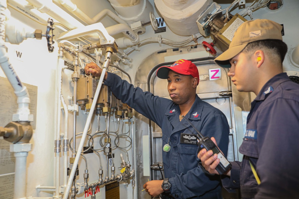 Gravely is deployed with the Harry S. Truman Carrier Strike Group on a scheduled deployment in the U.S. Sixth Fleet area of operations