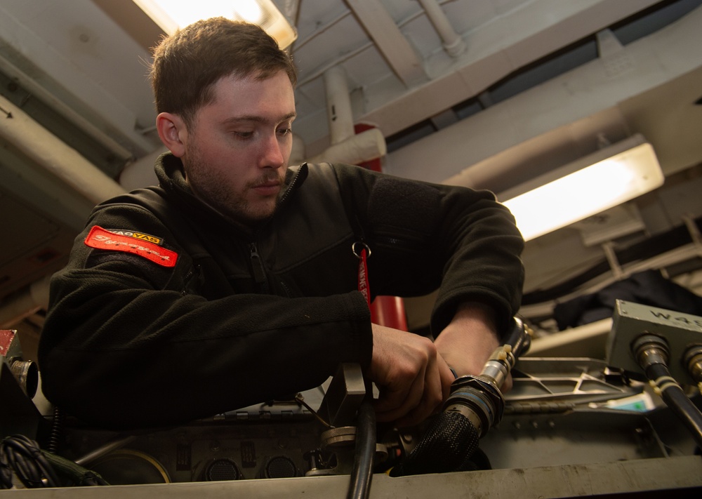 The Harry S. Truman Carrier Strike Group is on a scheduled deployment in the U.S. Sixth Fleet area of operations in support of naval operations to maintain maritime stability and security.