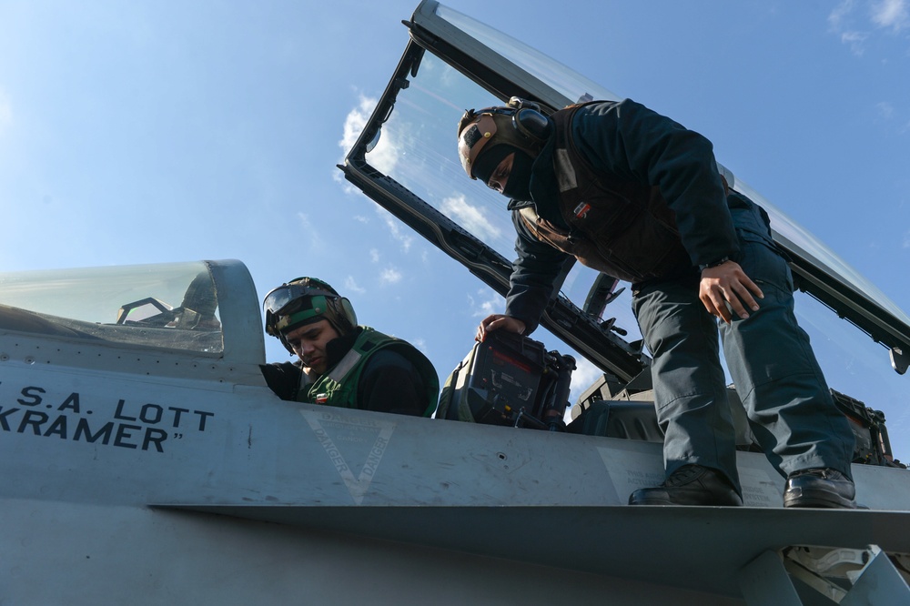 The Harry S. Truman Carrier Strike Group is on a scheduled deployment in the U.S. Sixth Fleet area of operations in support of naval operations to maintain maritime stability and security.