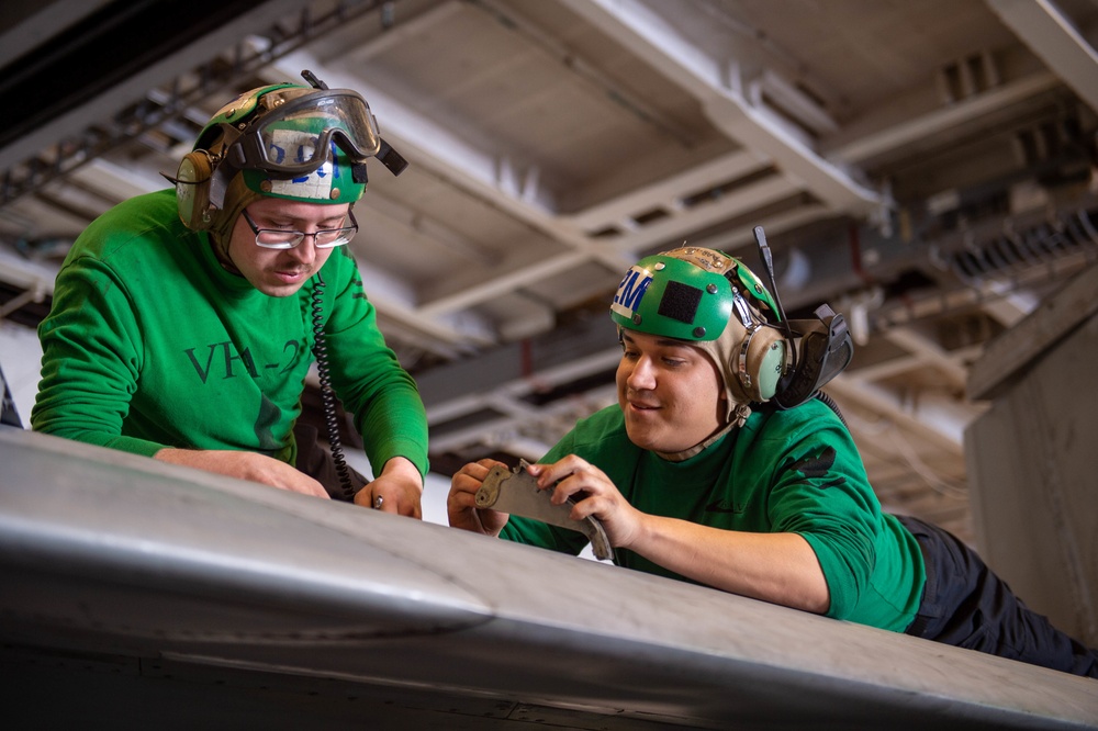 The Harry S. Truman Carrier Strike Group is on a scheduled deployment in the U.S. Sixth Fleet area of operations in support of naval operations to maintain maritime stability and security.