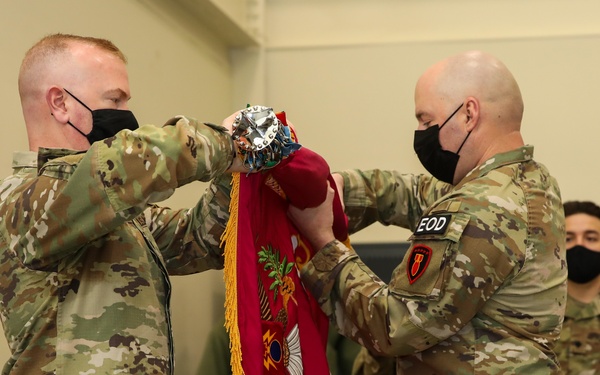 79th EOD Cases Battalion Colors in Preparation for CENTCOM Deployment