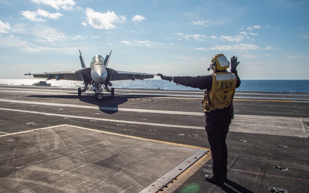 The Harry S. Truman Carrier Strike Group is on a scheduled deployment in the U.S. Sixth Fleet area of operations in support of naval operations to maintain maritime stability and security.