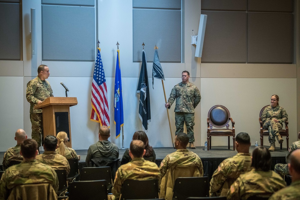 460th OSS Inactivation Ceremony; DEL 4 S-Staff Assumes Responsibility