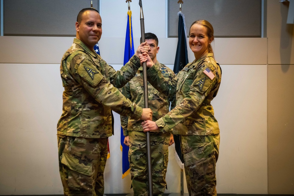 460th OSS Inactivation Ceremony; DEL 4 S-Staff Assumes Responsibility