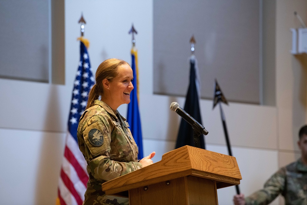 460th OSS Inactivation Ceremony; DEL 4 S-Staff Assumes Responsibility