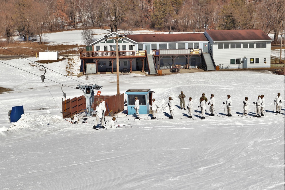 CWOC class 22-05 students complete skiing familiarization during training at Fort McCoy