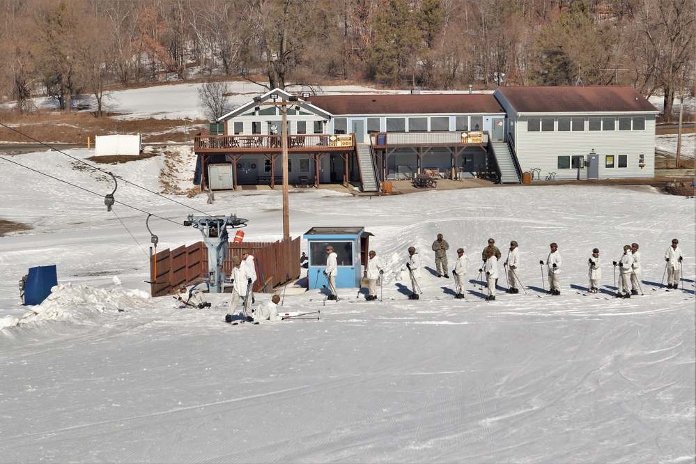CWOC class 22-05 students complete skiing familiarization during training at Fort McCoy