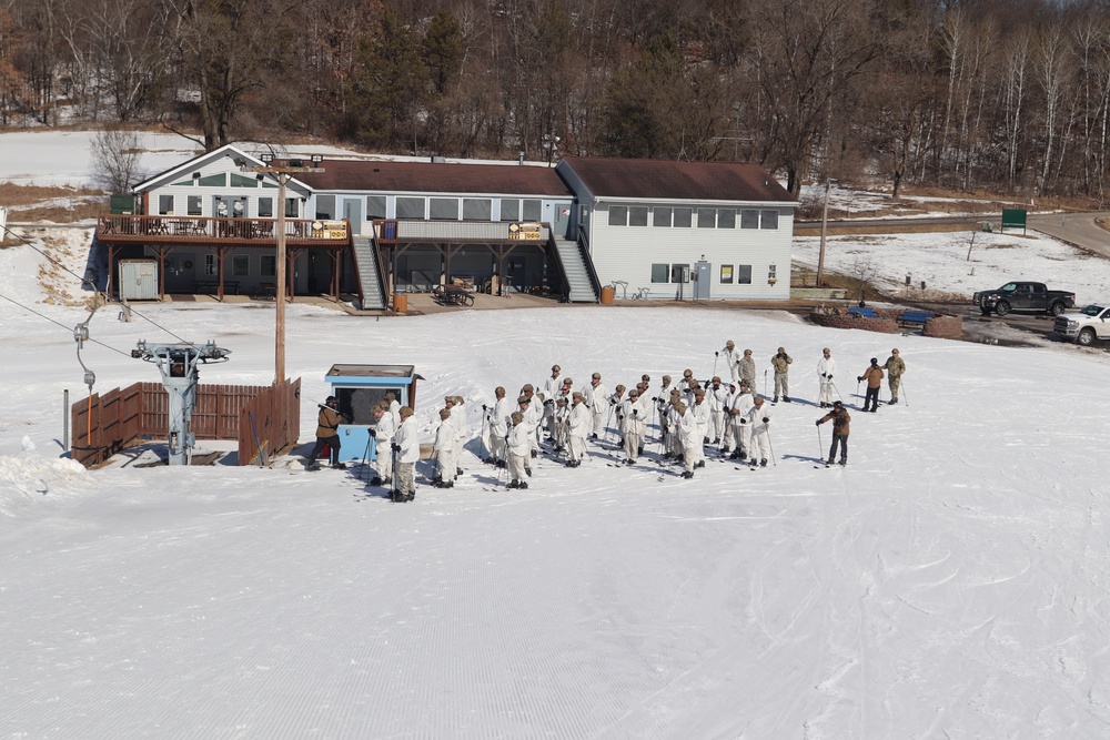 CWOC class 22-05 students complete skiing familiarization during training at Fort McCoy