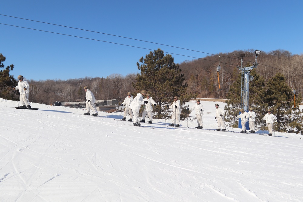 CWOC class 22-05 students complete skiing familiarization during training at Fort McCoy