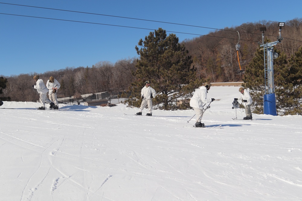 CWOC class 22-05 students complete skiing familiarization during training at Fort McCoy