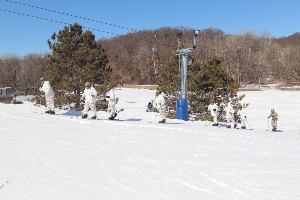 CWOC class 22-05 students complete skiing familiarization during training at Fort McCoy