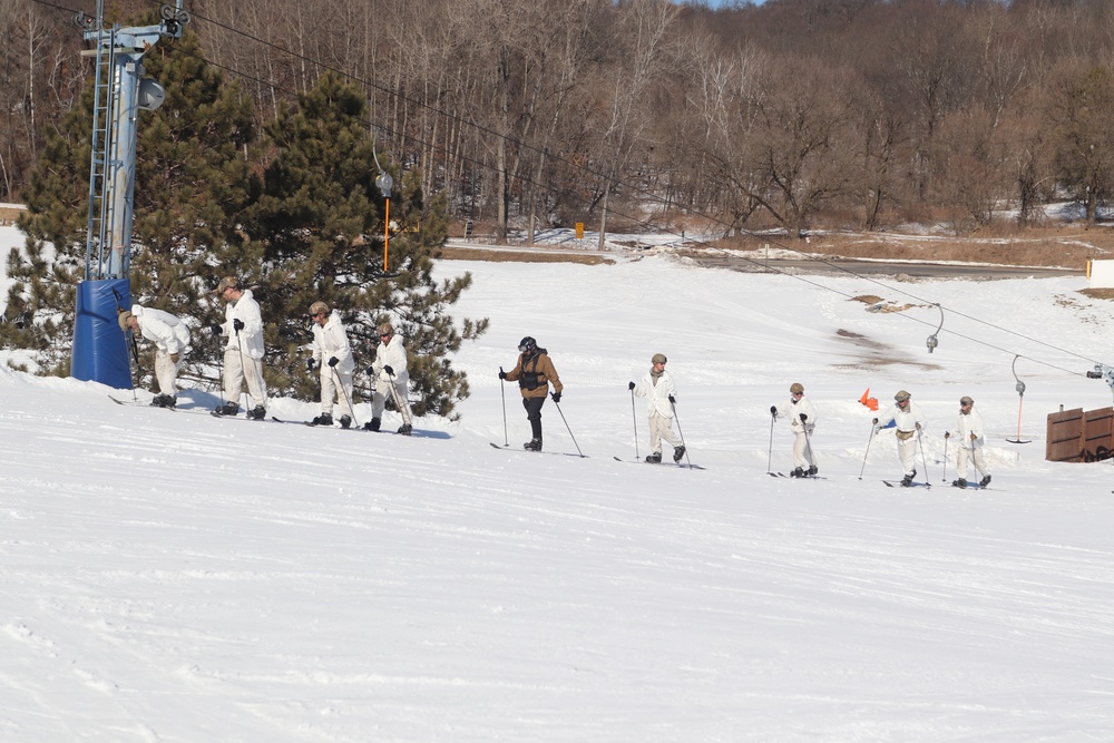 CWOC class 22-05 students complete skiing familiarization during training at Fort McCoy