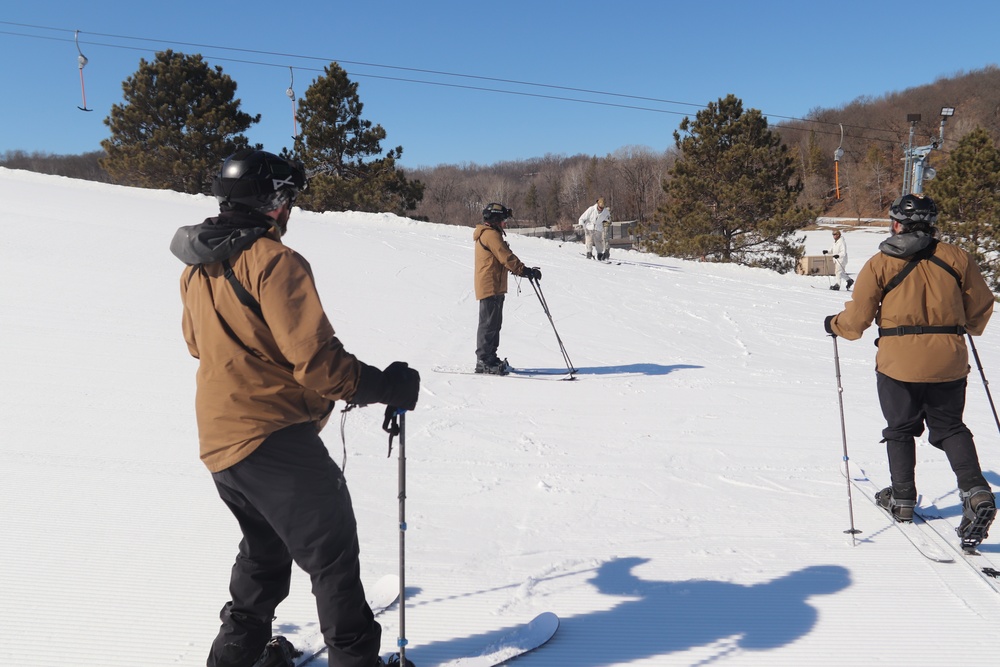 CWOC class 22-05 students complete skiing familiarization during training at Fort McCoy