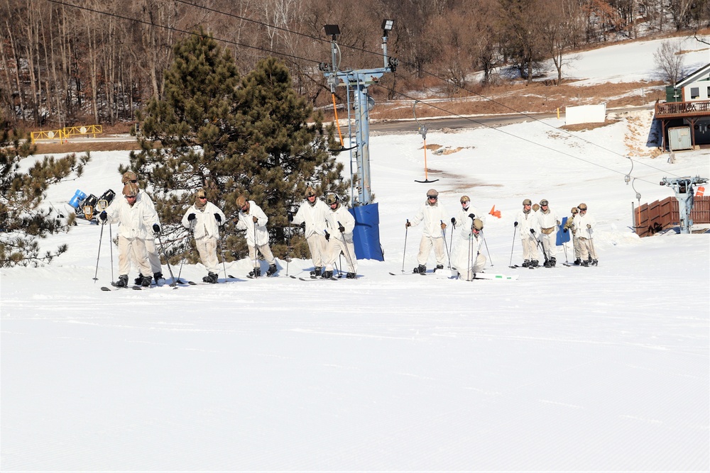 CWOC class 22-05 students complete skiing familiarization during training at Fort McCoy
