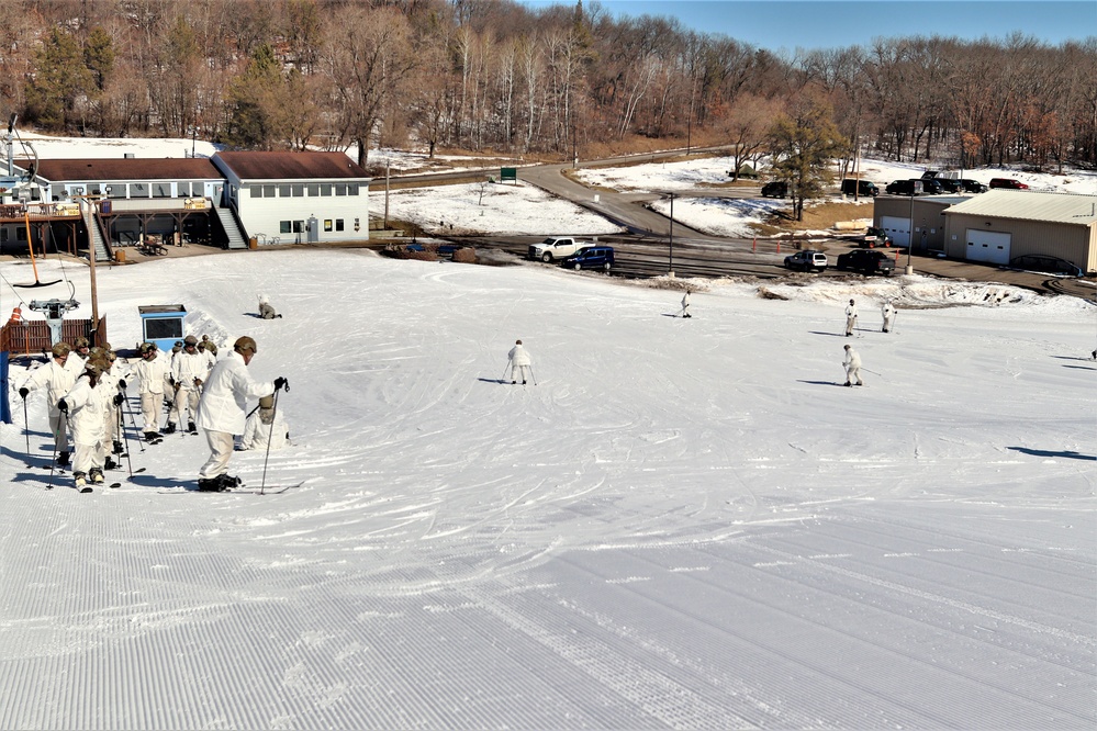 CWOC class 22-05 students complete skiing familiarization during training at Fort McCoy