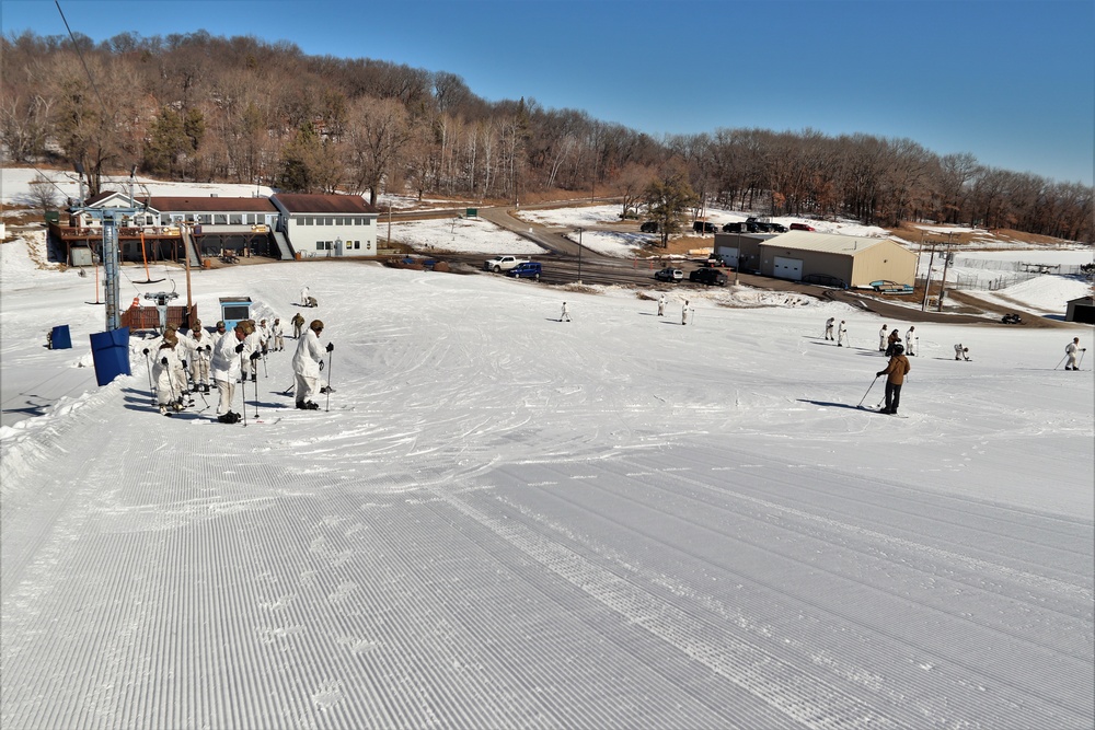 CWOC class 22-05 students complete skiing familiarization during training at Fort McCoy