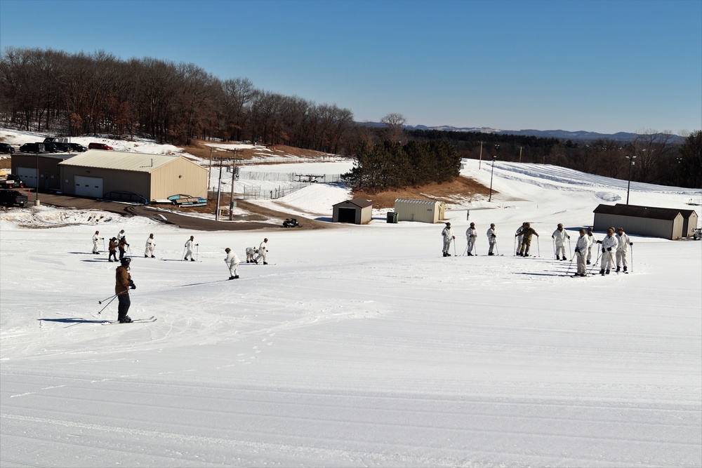 CWOC class 22-05 students complete skiing familiarization during training at Fort McCoy