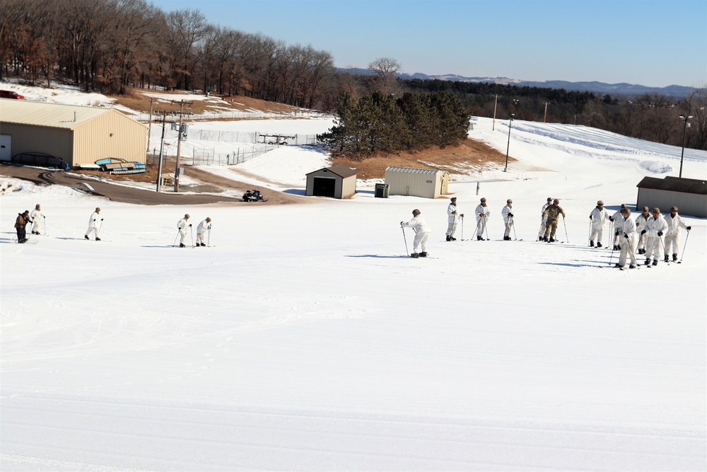 CWOC class 22-05 students complete skiing familiarization during training at Fort McCoy