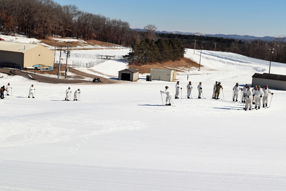 CWOC class 22-05 students complete skiing familiarization during training at Fort McCoy
