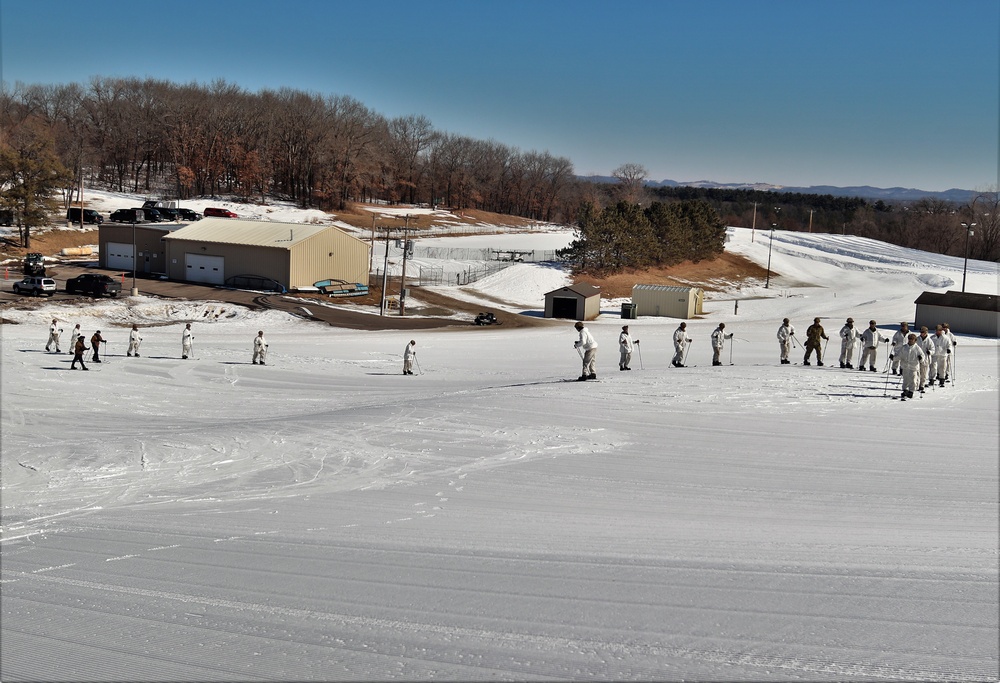 CWOC class 22-05 students complete skiing familiarization during training at Fort McCoy