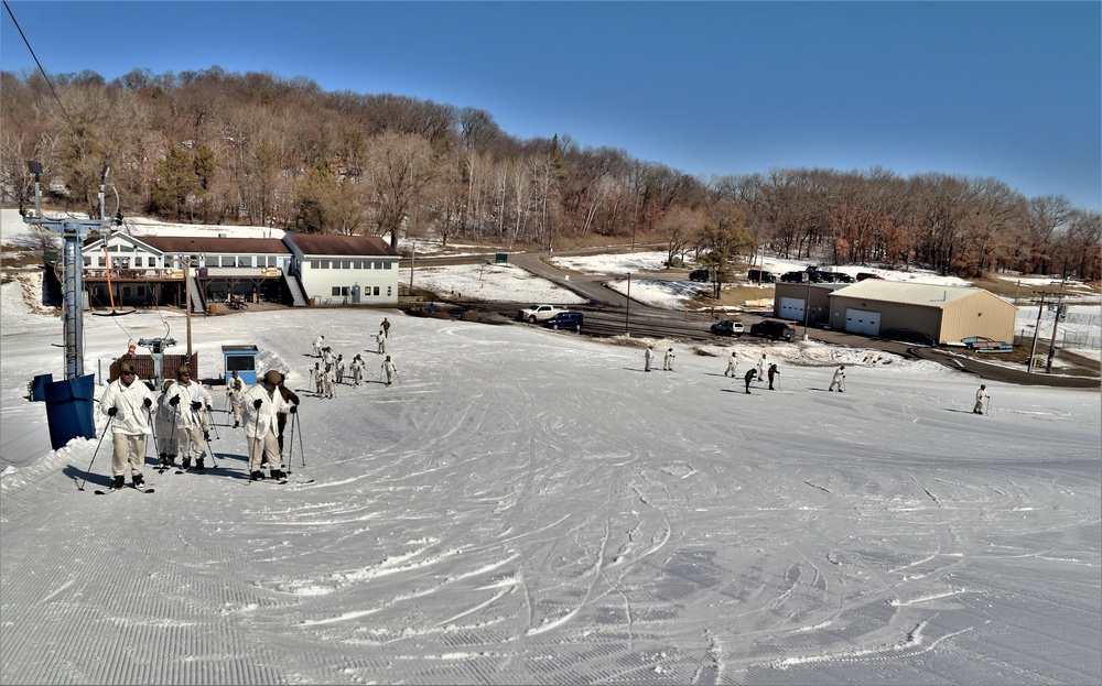 CWOC class 22-05 students complete skiing familiarization during training at Fort McCoy
