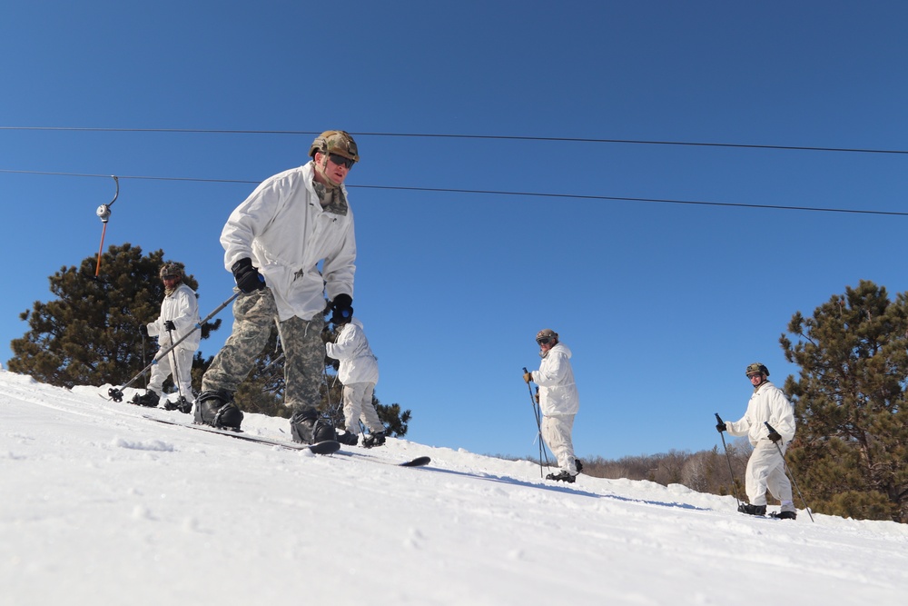 CWOC class 22-05 students complete skiing familiarization during training at Fort McCoy