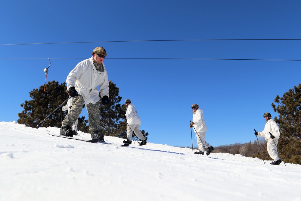 CWOC class 22-05 students complete skiing familiarization during training at Fort McCoy