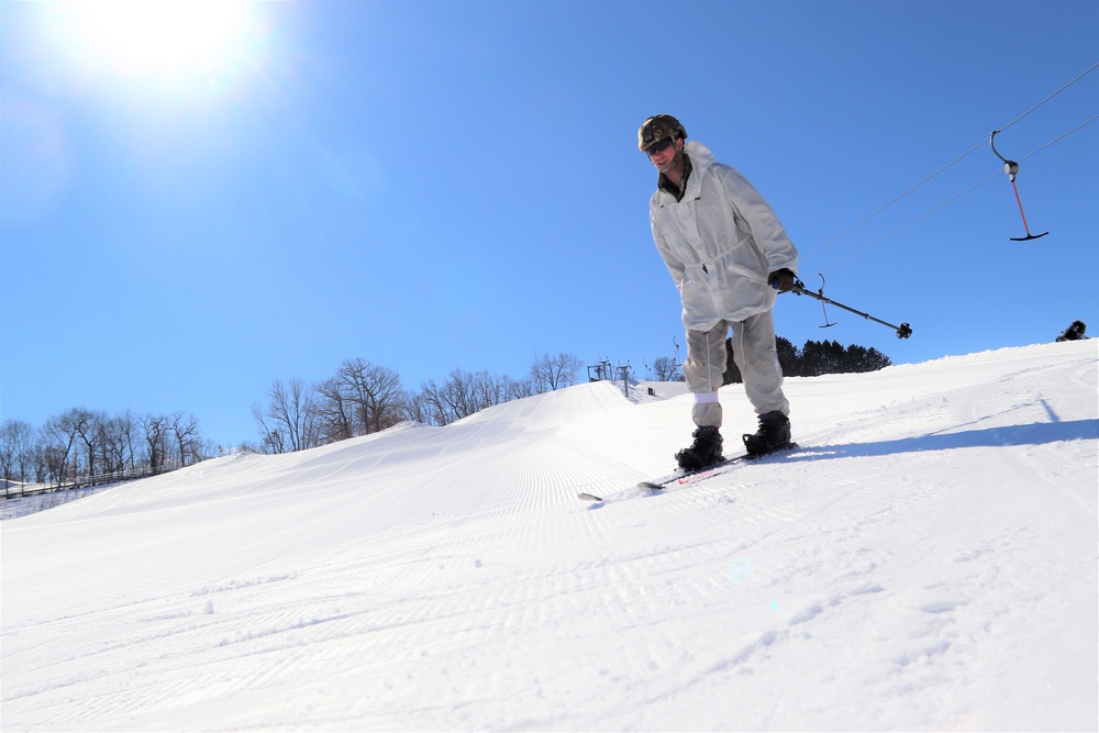 CWOC class 22-05 students complete skiing familiarization during training at Fort McCoy