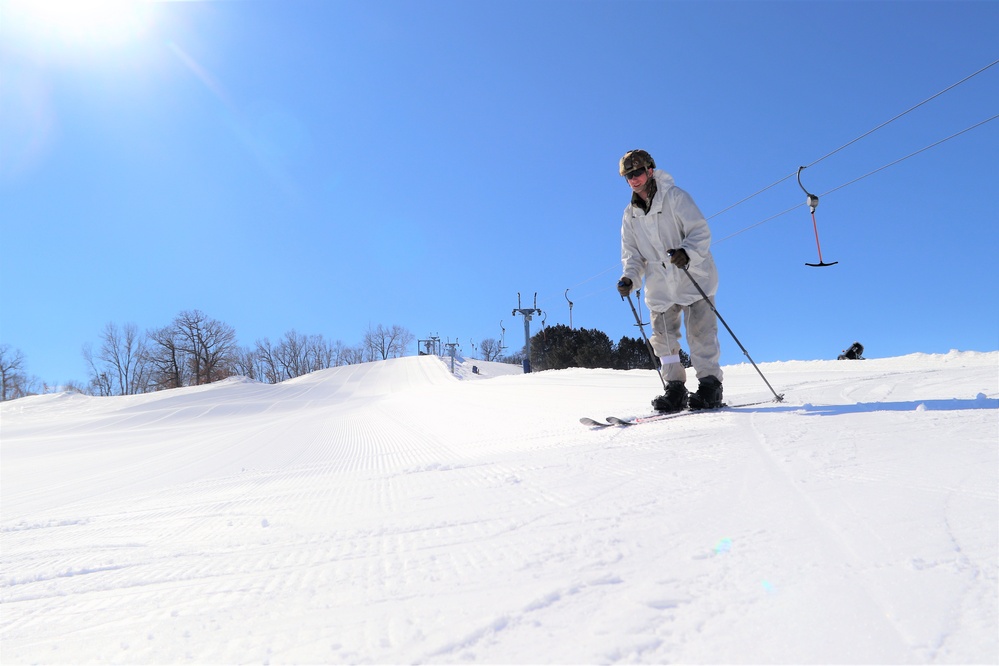 CWOC class 22-05 students complete skiing familiarization during training at Fort McCoy