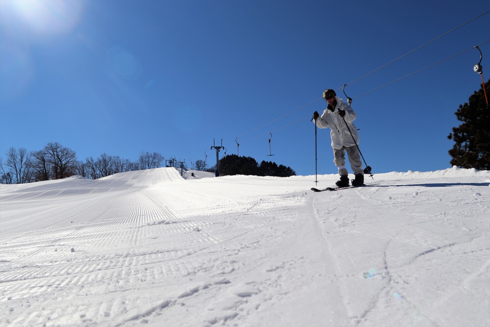 CWOC class 22-05 students complete skiing familiarization during training at Fort McCoy