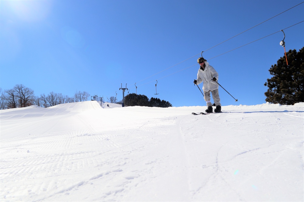 CWOC class 22-05 students complete skiing familiarization during training at Fort McCoy
