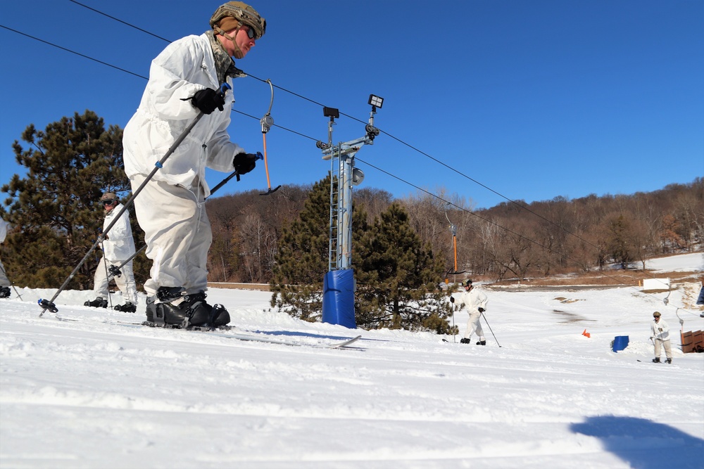 CWOC class 22-05 students complete skiing familiarization during training at Fort McCoy