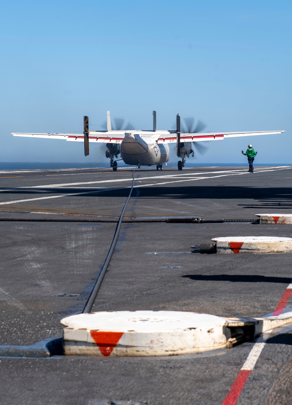 A C-2 Greyhound Lands On The Flight Deck