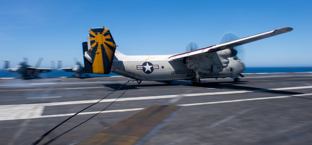 A C-2 Greyhound Lands On The Flight Deck