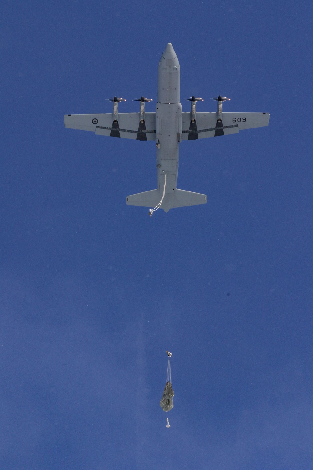 Parachuting out of a C130