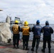 USS Ross conducts underway replenishment with French ship FS Marne