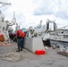 USS Ross conducts underway replenishment with French ship FS Marne