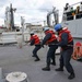 USS Ross conducts underway replenishment with French ship FS Marne