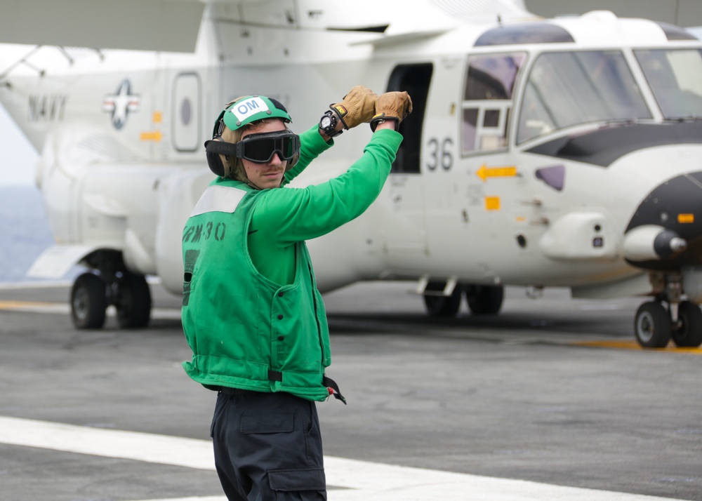 Abraham Lincoln Sailors conduct flight operations