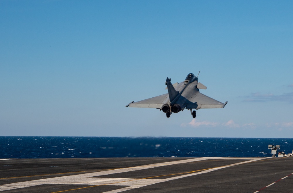 The Harry S. Truman Carrier Strike Group is on a scheduled deployment in the U.S. Sixth Fleet area of operations in support of naval operations to maintain maritime stability and security.