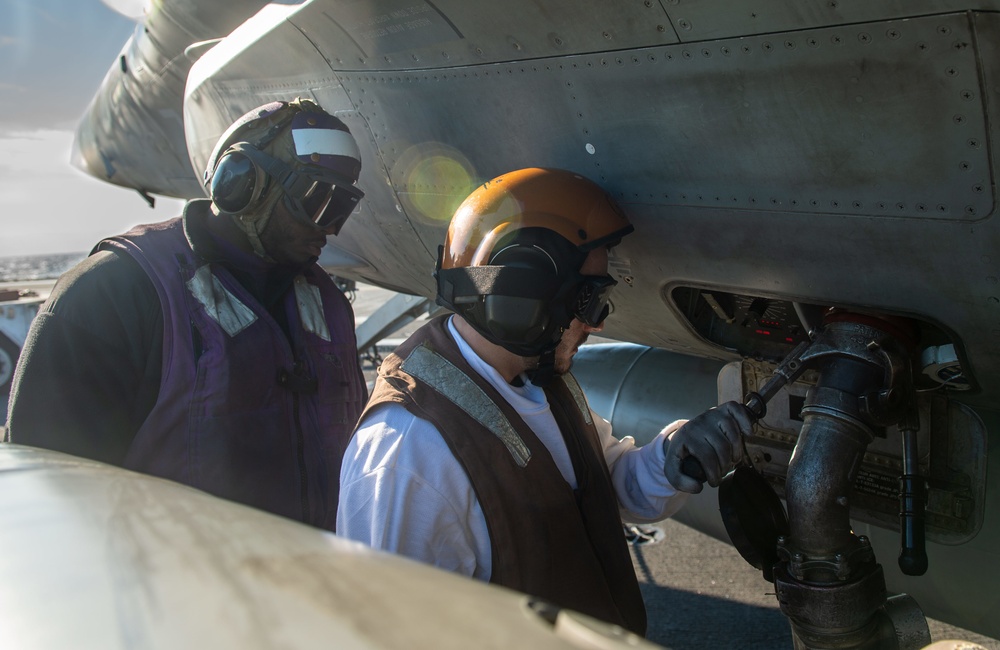 The Harry S. Truman Carrier Strike Group is on a scheduled deployment in the U.S. Sixth Fleet area of operations in support of naval operations to maintain maritime stability and security.