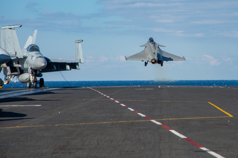 The Harry S. Truman Carrier Strike Group is on a scheduled deployment in the U.S. Sixth Fleet area of operations in support of naval operations to maintain maritime stability and security.